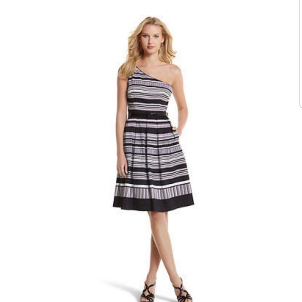 White House Black Market one shoulder dress